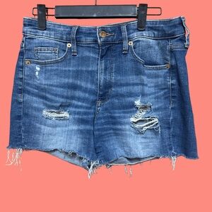 Universal Thread Dark Blue Distressed Jean Shorts